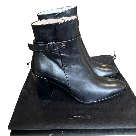 THEORY**DEMEURA NAPPA Black Strapped Bootie**US 8,9,10,11***$520 - Picture 2 of 12